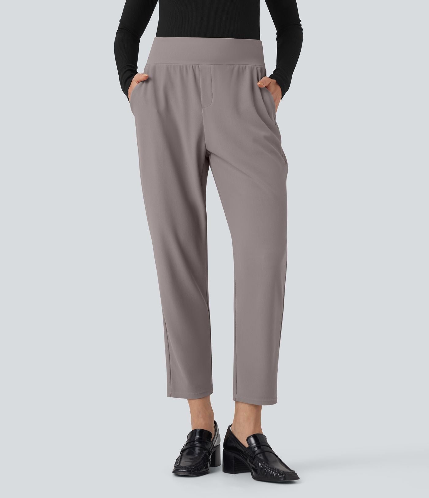 Pantalon tailleur fuselé Halara Flex™ taille mi-haute micro gaufré gainant avec poches