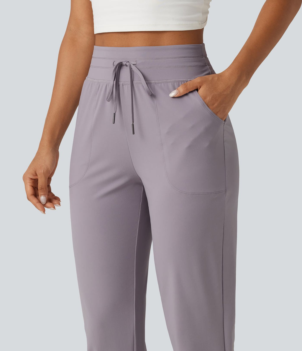 Pantalon de jogging de yoga Halara UltraSculpt™ taille haute, à cordon de serrage et fronces, avec poches