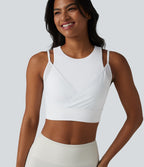 Brassière de sport SoftlyZero™ Airy à maintien léger, croisée, en mesh respirant, 2-en-1, avec brassière intégrée, à effet frais InstantCool, protection solaire UPF50+