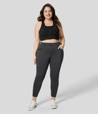Legging de travail taille haute en denim Halara Flex™ avec poches, 7/8, grande taille