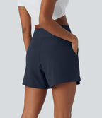Short de travail large taille haute DayStretch avec poches