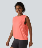 Débardeur de yoga col rond croisé effet frais InstantCool, protection solaire UPF50+