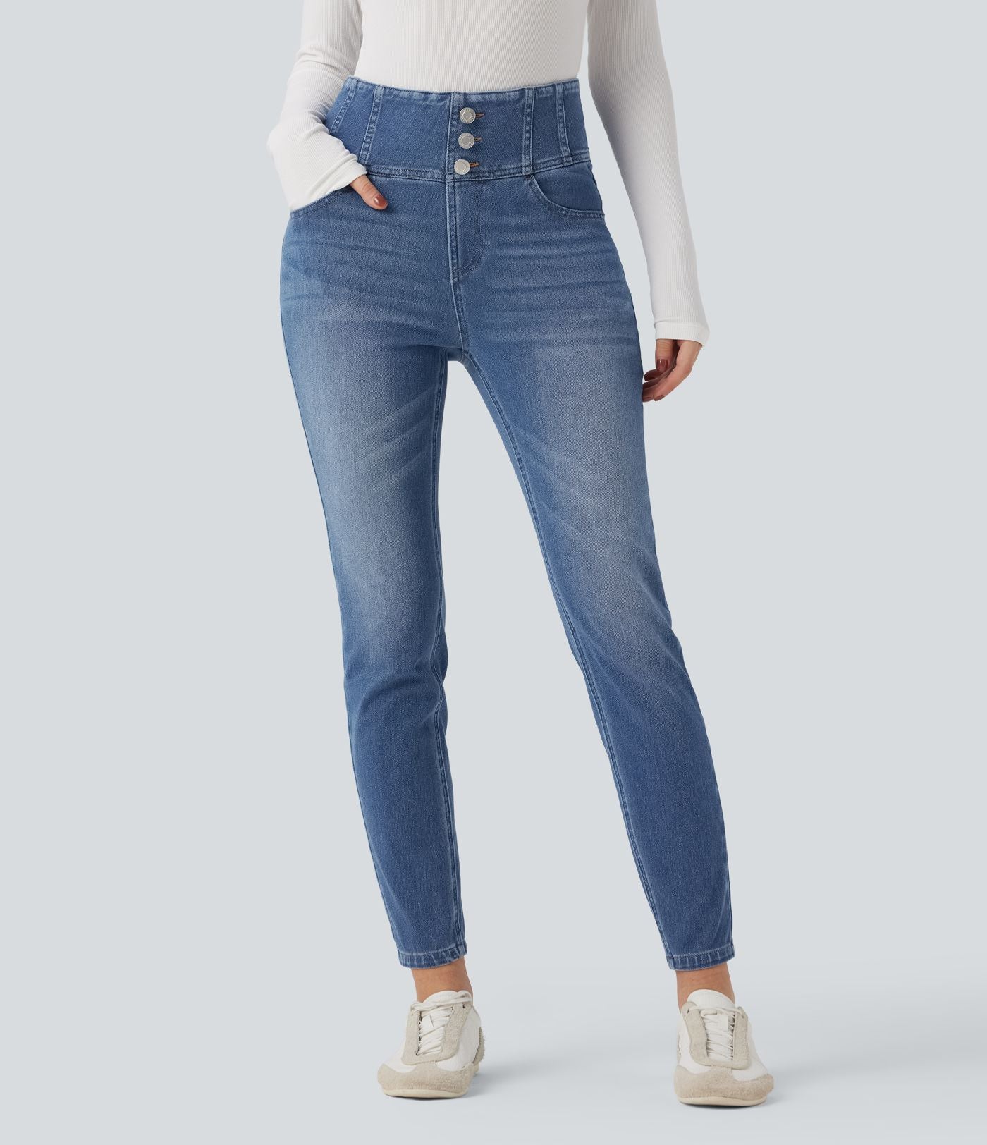 Jean skinny Halara Flex™ taille haute avec poches