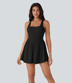 Robe active danse mini 2-en-1 Breezeful™ dos nu avec liens dos séchage rapide et poche latérale - Édition Easy Peasy