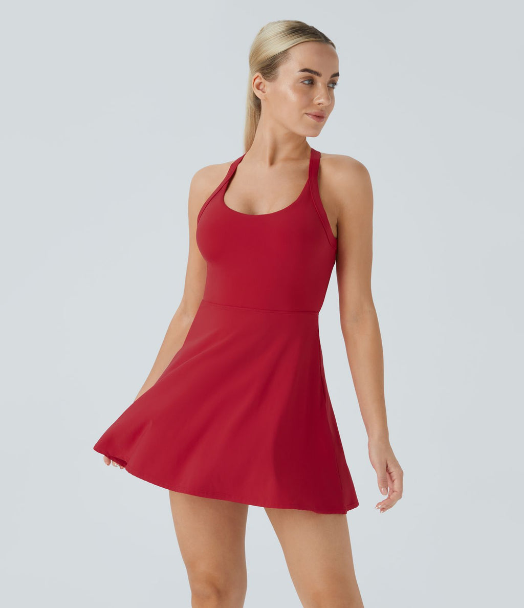 Robe de sport dos nu torsadée A-C