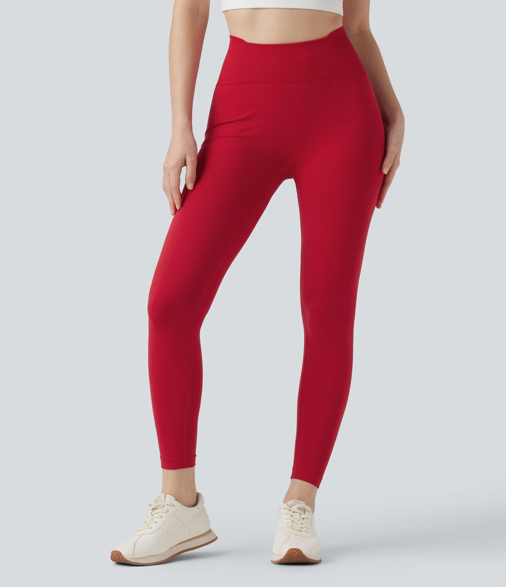 Legging de yoga 7/8 taille haute effet push-up Seamless Flow