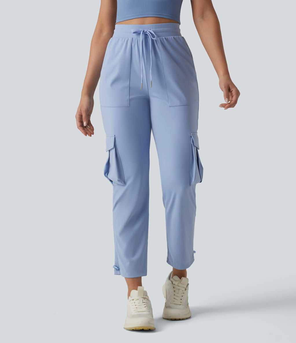 Pantalon cargo de sport SoftlyZero™ Airy taille mi-haute à cordon de serrage, effet frais, avec poches, protection solaire UPF50+
