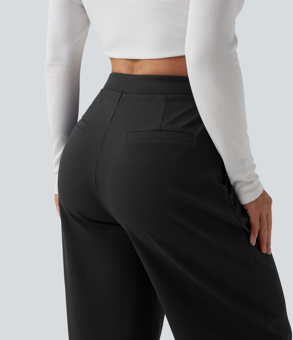 Pantalon tailleur fuselé Halara Flex™ DayStretch taille haute asymétrique avec poches