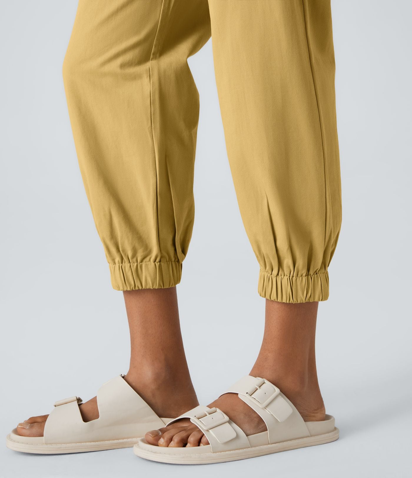 Joggings décontractés à taille mi-haute avec poches