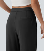 Halara Flex™ DayStretch Pantalon tailleur asymétrique jambe droite taille mi-haute avec poches
