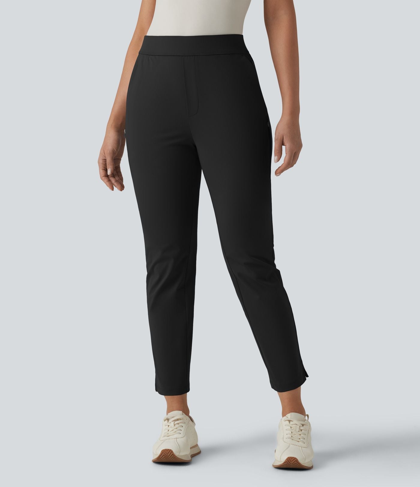 Pantalon de golf fuselé taille haute avec poches