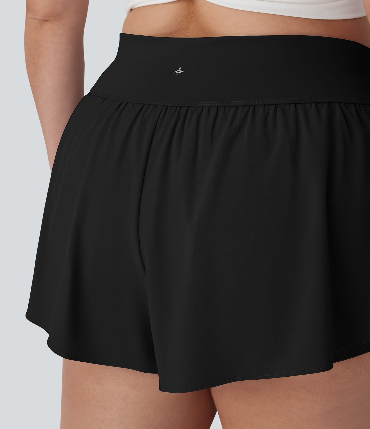 Short de course 2-en-1 Softlyzero™ QuickDry taille haute avec points réfléchissants, ourlet croisé et poches - grandes tailles