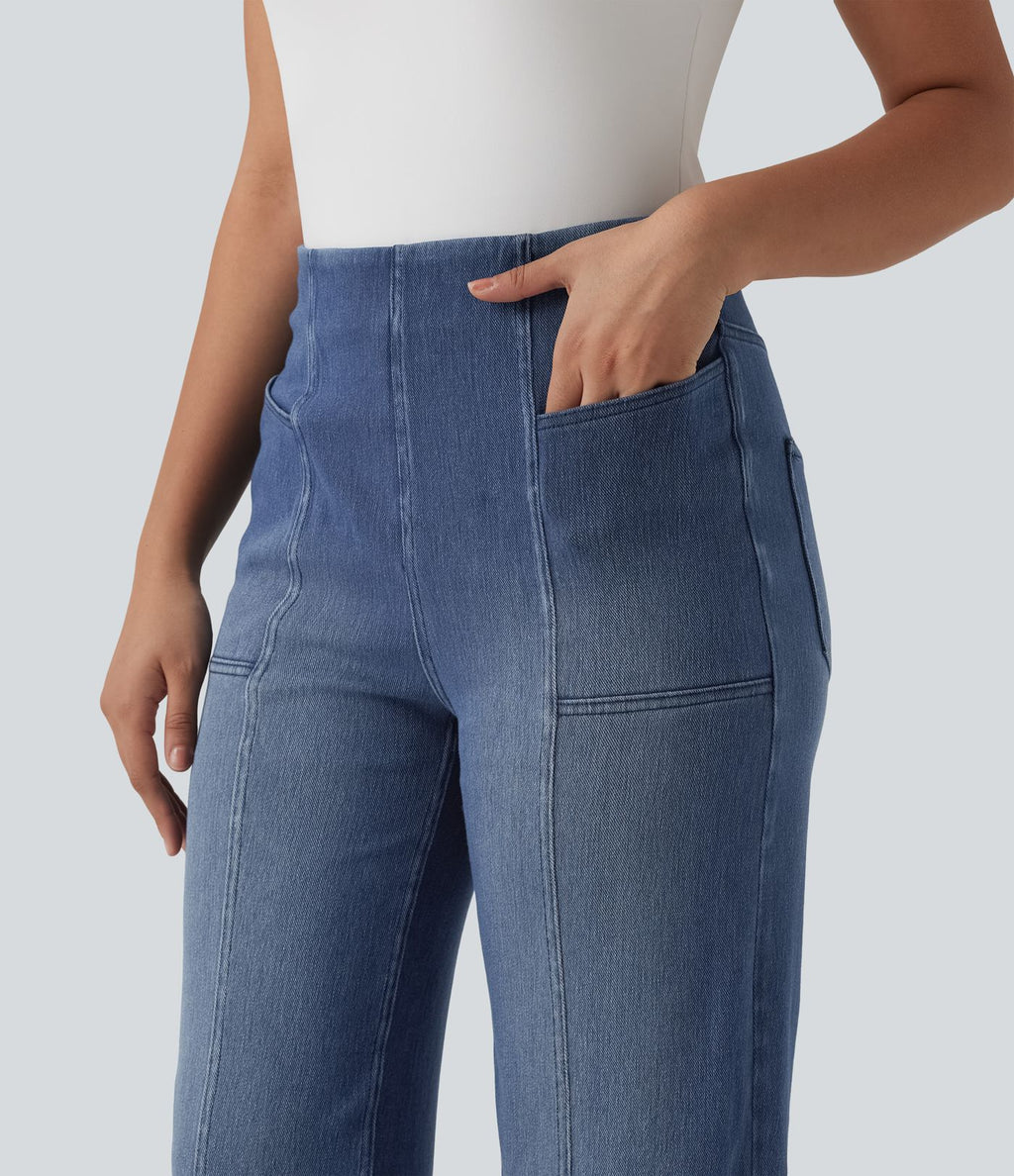 Halara Flex™ Jean large décontracté taille haute ventre plat avec poches