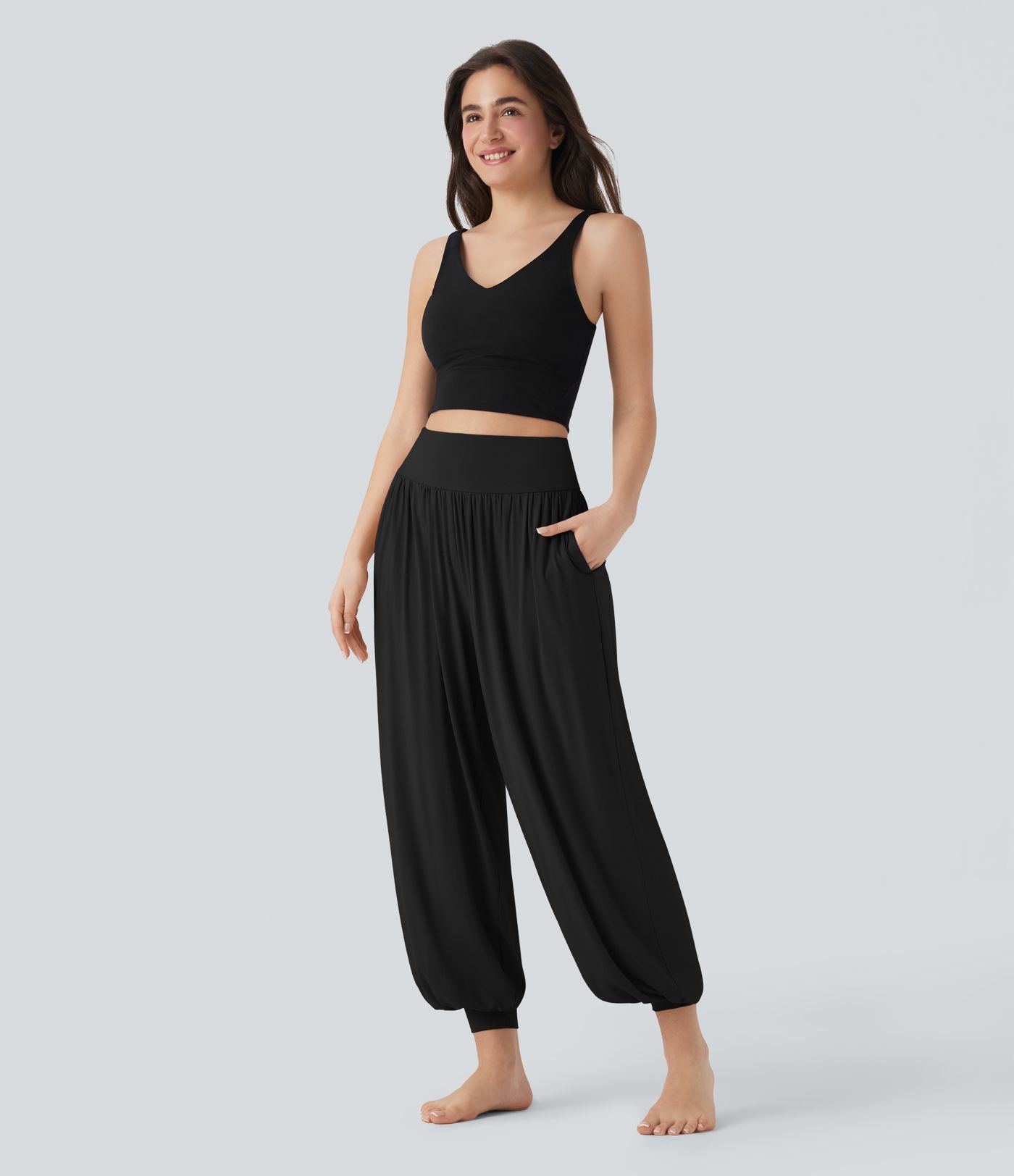 Legging d'entraînement gainant taille haute avec poches Halara UltraSculpt™