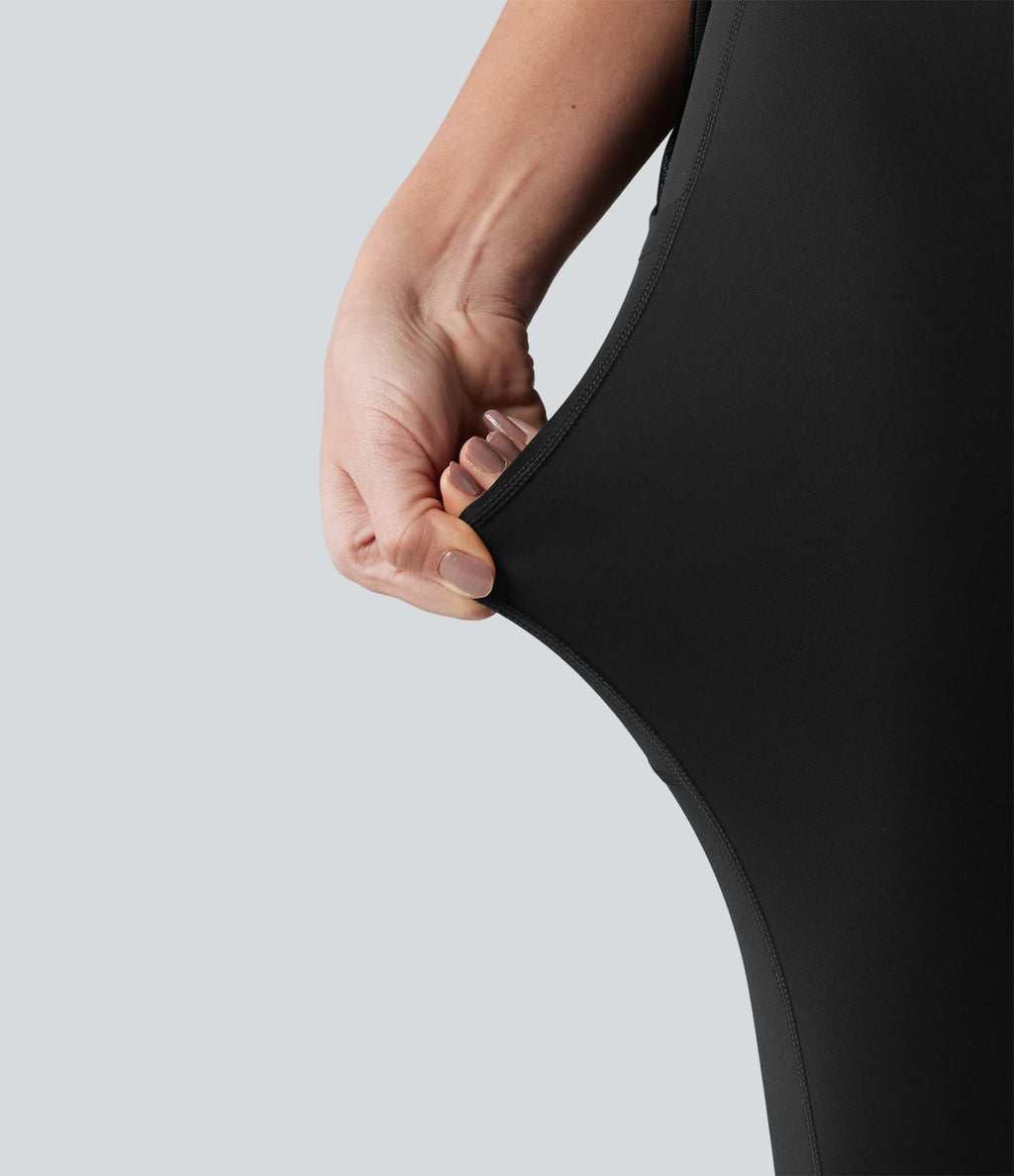 Legging de sport 2-en-1 SoftlyZero™ effet frais InstantCool taille haute avec mesh contrastant et poches, protection solaire UPF50+