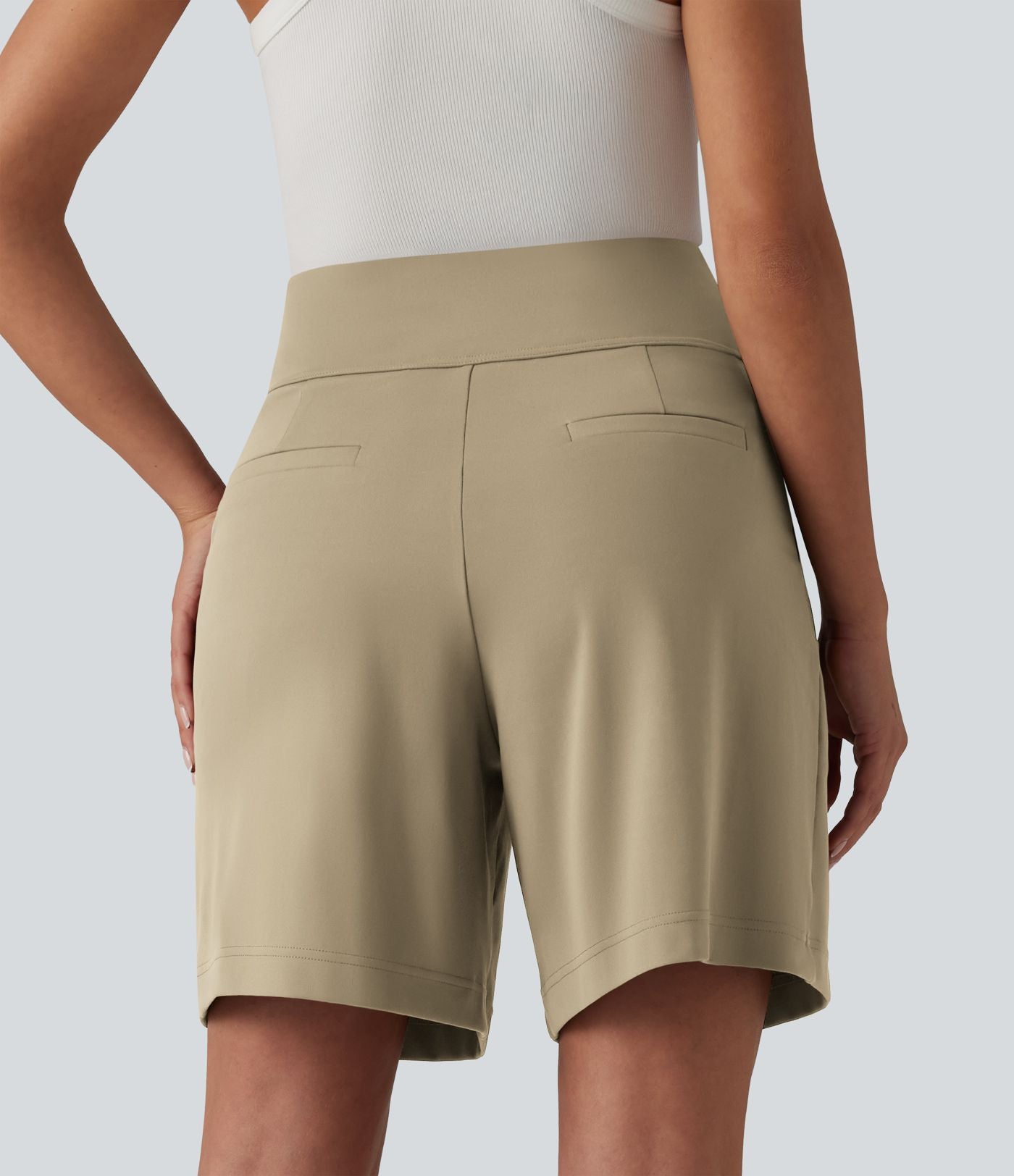 Short tailleur ample DayStretch taille haute 17,5 cm avec poches