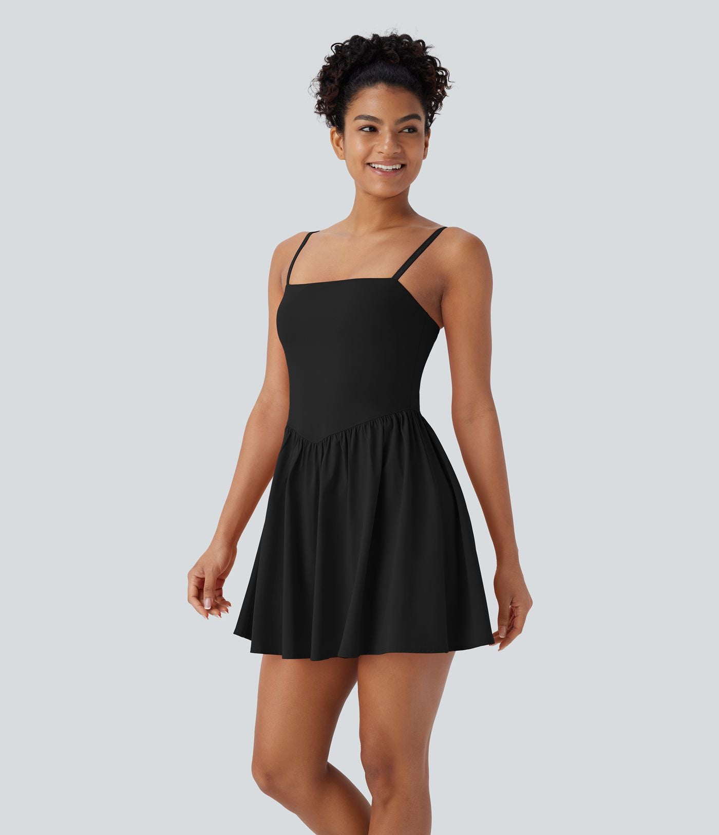 Robe de yoga courte 2-en-1 dos nu à séchage rapide Breezeful™ avec poches latérales - Easy Peasy Edition