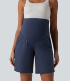 Bermuda de yoga maternité SoftlyZero™ Airy taille très haute effet frais InstantCool avec poches