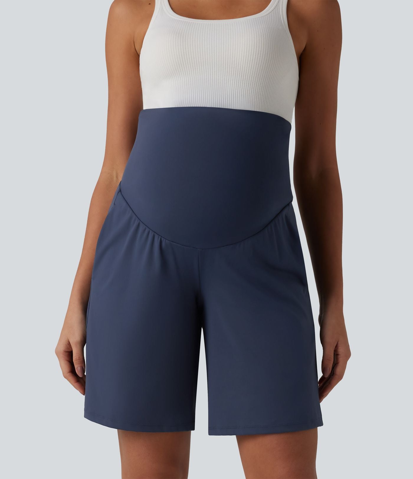 Bermuda de yoga maternité SoftlyZero™ Airy taille très haute effet frais InstantCool avec poches