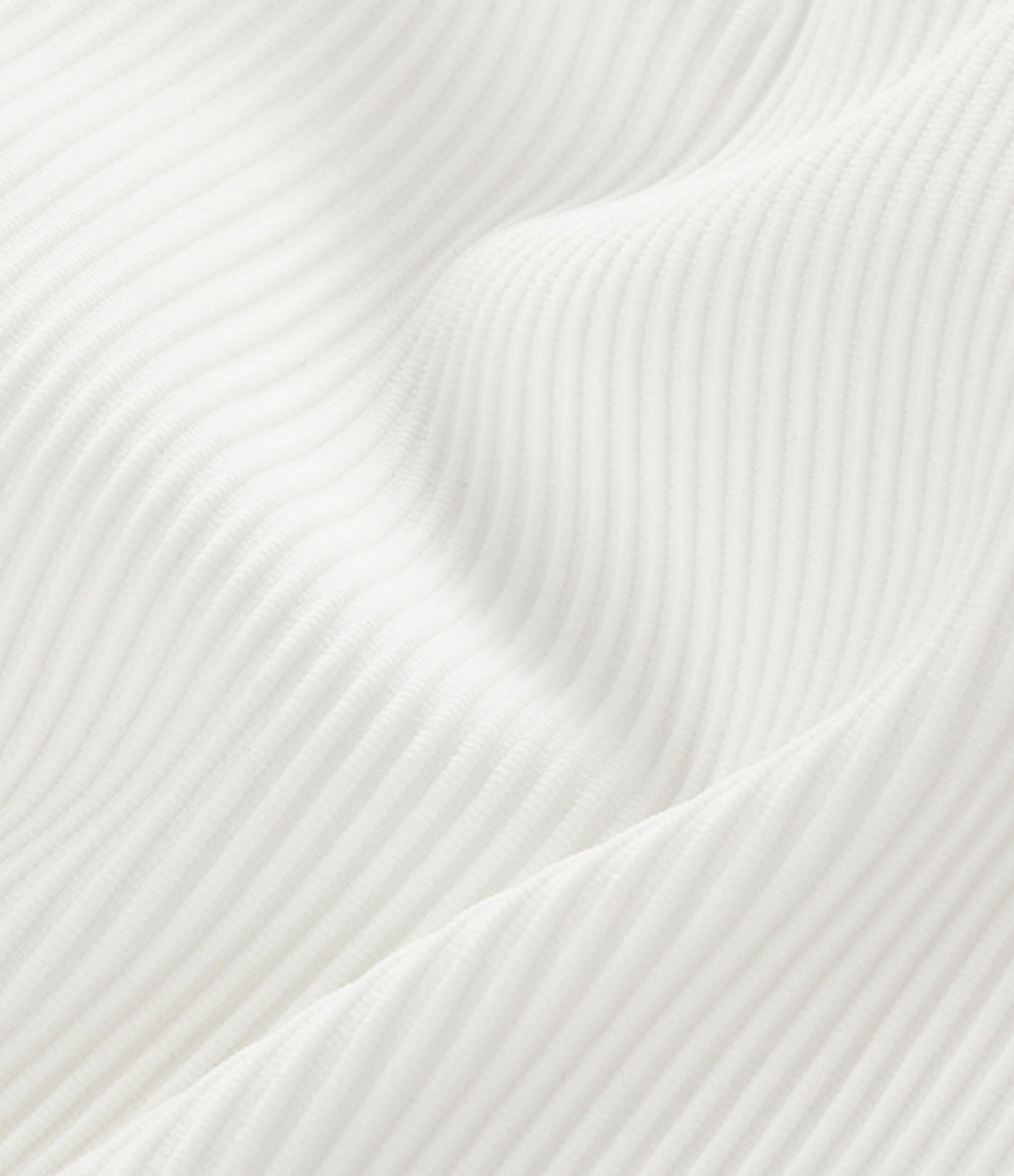 Top Sport Yoga Court à Bretelle Halter avec Trou pour le Pouce en Maille Côtelée