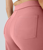 Pantalon taille haute coupe droite DayStretch avec poches
