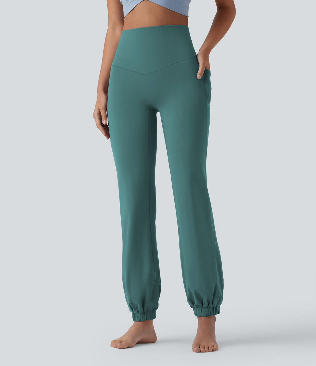 Jogging ballon danse SoftlyZero™ taille haute gainant avec poches
