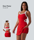 Robe de tennis mini SoftlyZero™ Airy 2-en-1 color block à effet frais InstantCool, brassière intégrée et poches, accès facile Easy Peasy