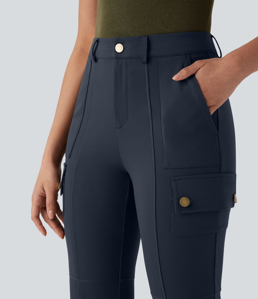 Pantalon cargo bootcut randonnée taille moyenne DayStretch avec poches