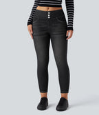 Halara Flex™ Denim Heat Legging denim casual 7/8 taille haute avec poches