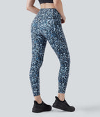 Legging de yoga gainant taille haute imprimé léopard avec poches Halara UltraSculpt™