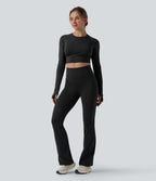 Legging de sport bootcut Halara Ultrasculpt™ taille haute gainant dos croisé avec poches