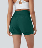 Short de yoga 2-en-1 SoftlyZero™ Airy taille très haute effet frais InstantCool 12,5 cm avec poches