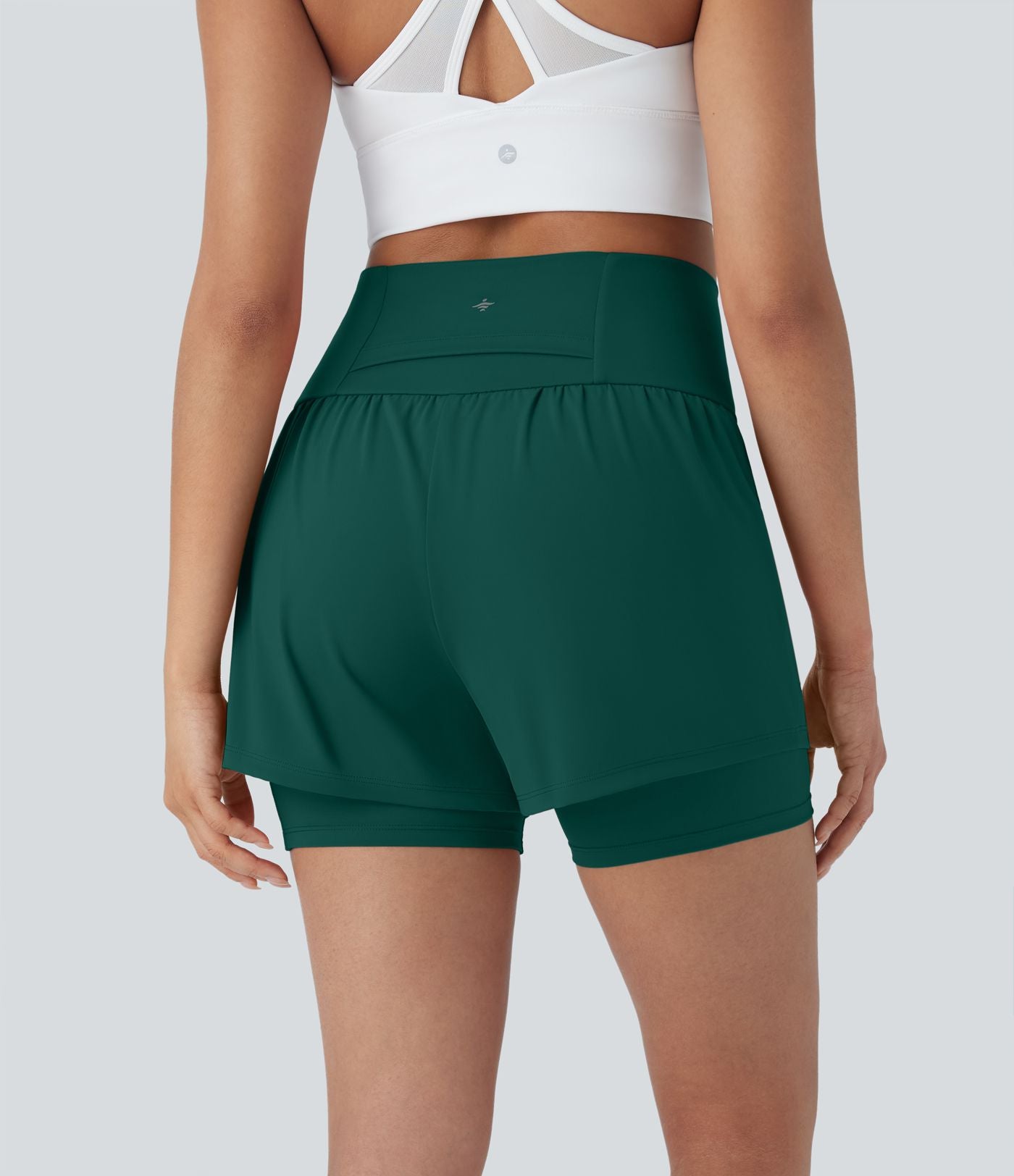 Short de yoga 2-en-1 SoftlyZero™ Airy taille très haute effet frais InstantCool 12,5 cm avec poches
