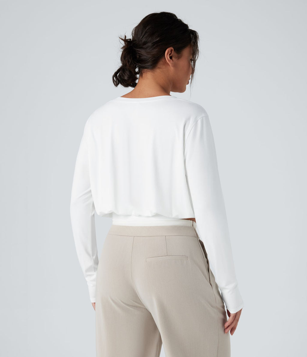 T-shirt col Henley manches longues