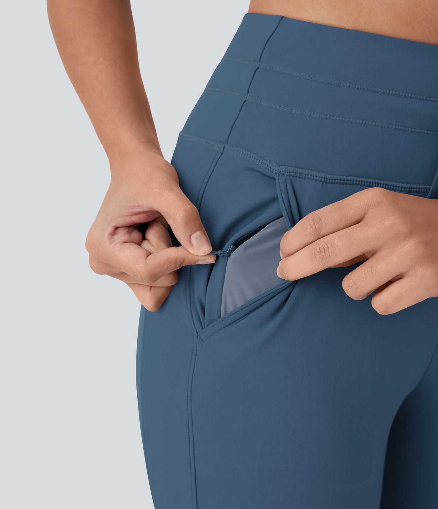Pantalon corsaire jogging de yoga Softlyzero™ moelleux, taille haute à cordon avec poches latérales