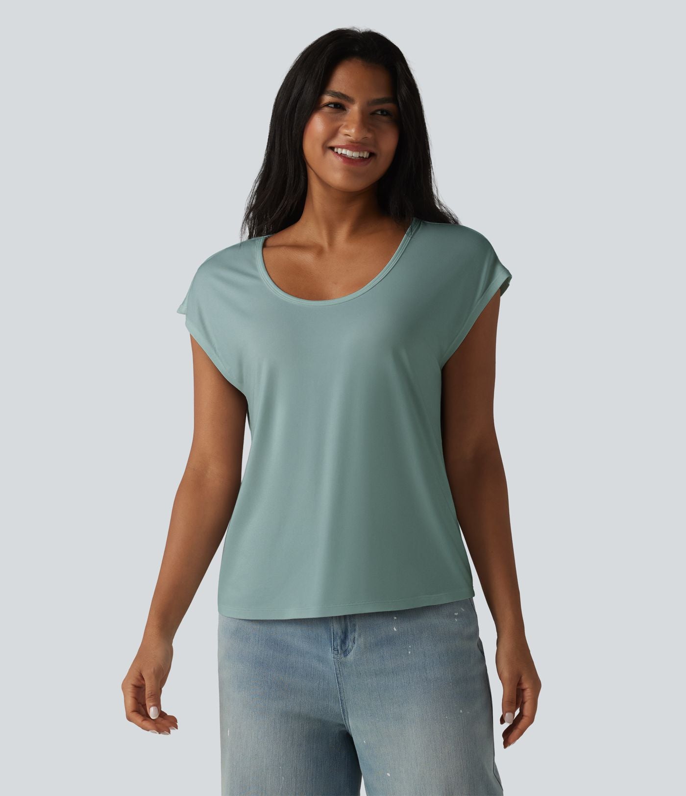 T-shirt col U manches courtes