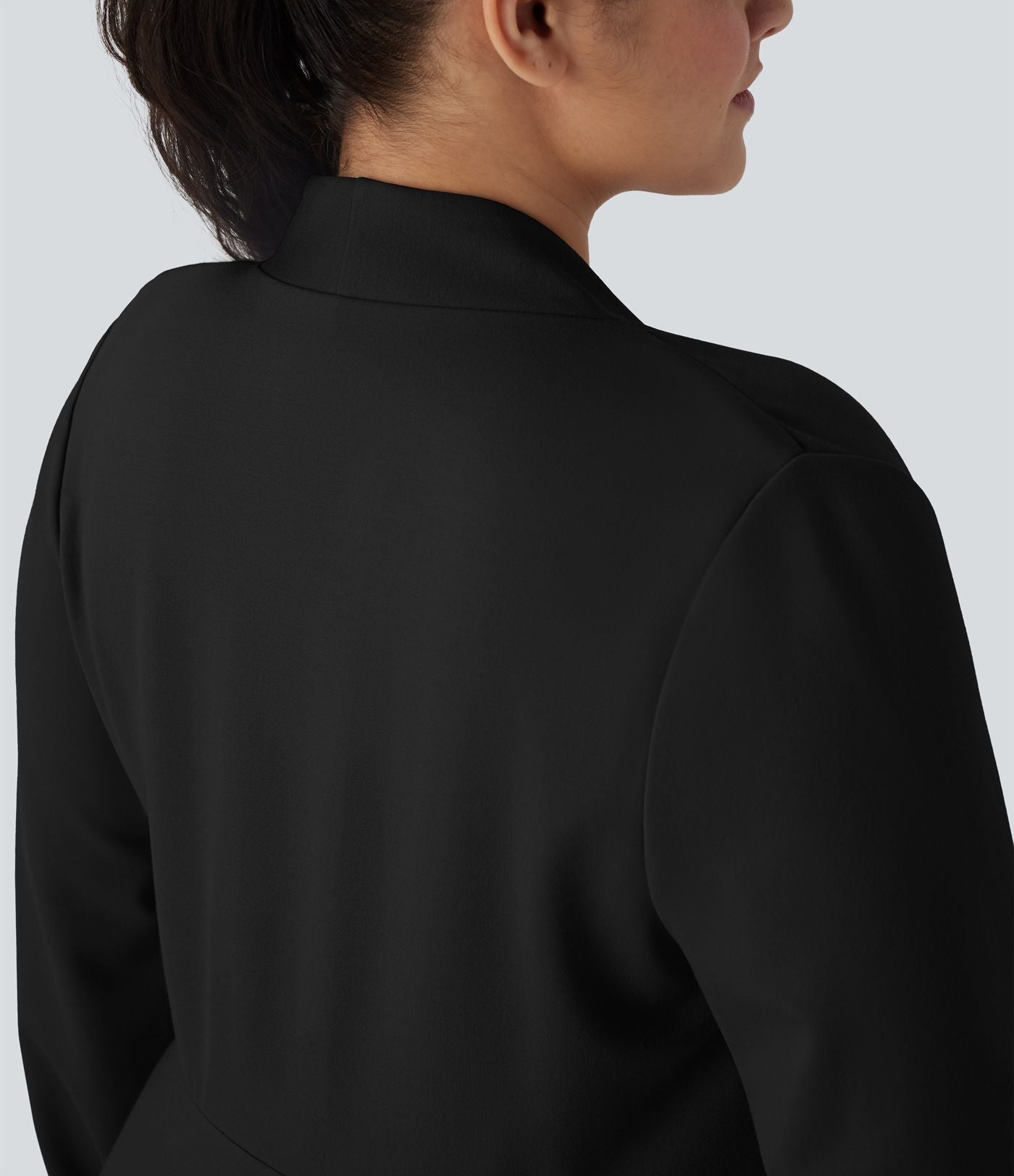 Veste de travail basque devant unique col V grande taille
