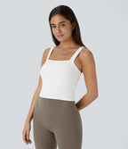 Softlyzero™ Plush Softlyzero™ Débardeur de Yoga Skinny Court à Encolure Carrée en Peluche