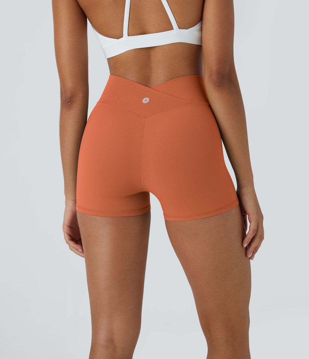 Softlyzero™ Short 7,5cm Biker Taille Haute Croisé Uni