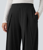 Pantalon large taille haute DayStretch avec poches