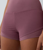 Shorts 2' Casual 2 en1 Taille Haute Empiècement en Maille dans le Dos et Poches
