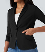 Blazer de travail col cranté à manches longues DayStretch avec poches