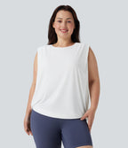Débardeur yoga grande taille col rond Cool Touch - UPF50+