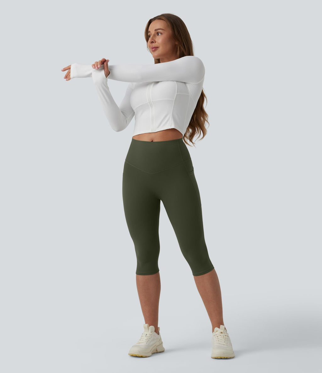 Legging sculptant d'entraînement corsaire Halara UltraSculpt™ taille haute galbant gainant avec poches
