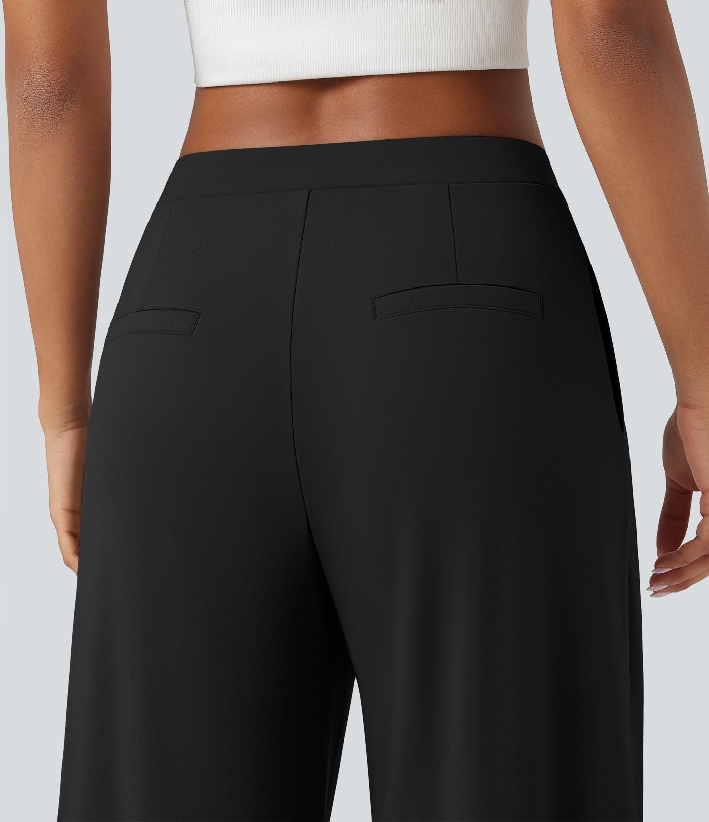 Pantalon tailleur fuselé asymétrique taille moyenne Halara Flex™ DayStretch avec poches