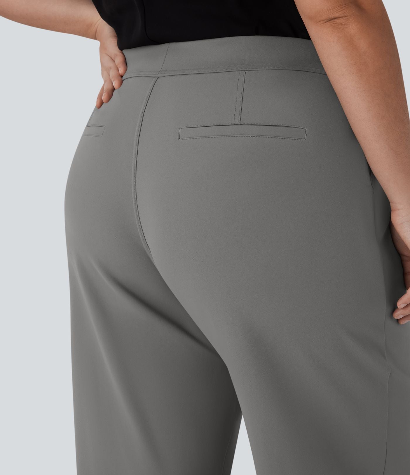 Pantalon de travail grande taille fuselé longueur cheville taille haute Halara Flex™ DayStretch avec poches