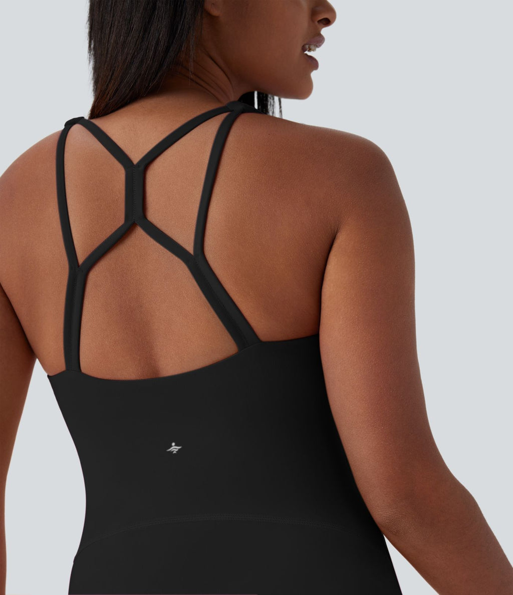 Robe active mini 2-en-1 Softlyzero™ dos nu avec poches latérales pour yoga-Édition Easy Peezy-UPF50+