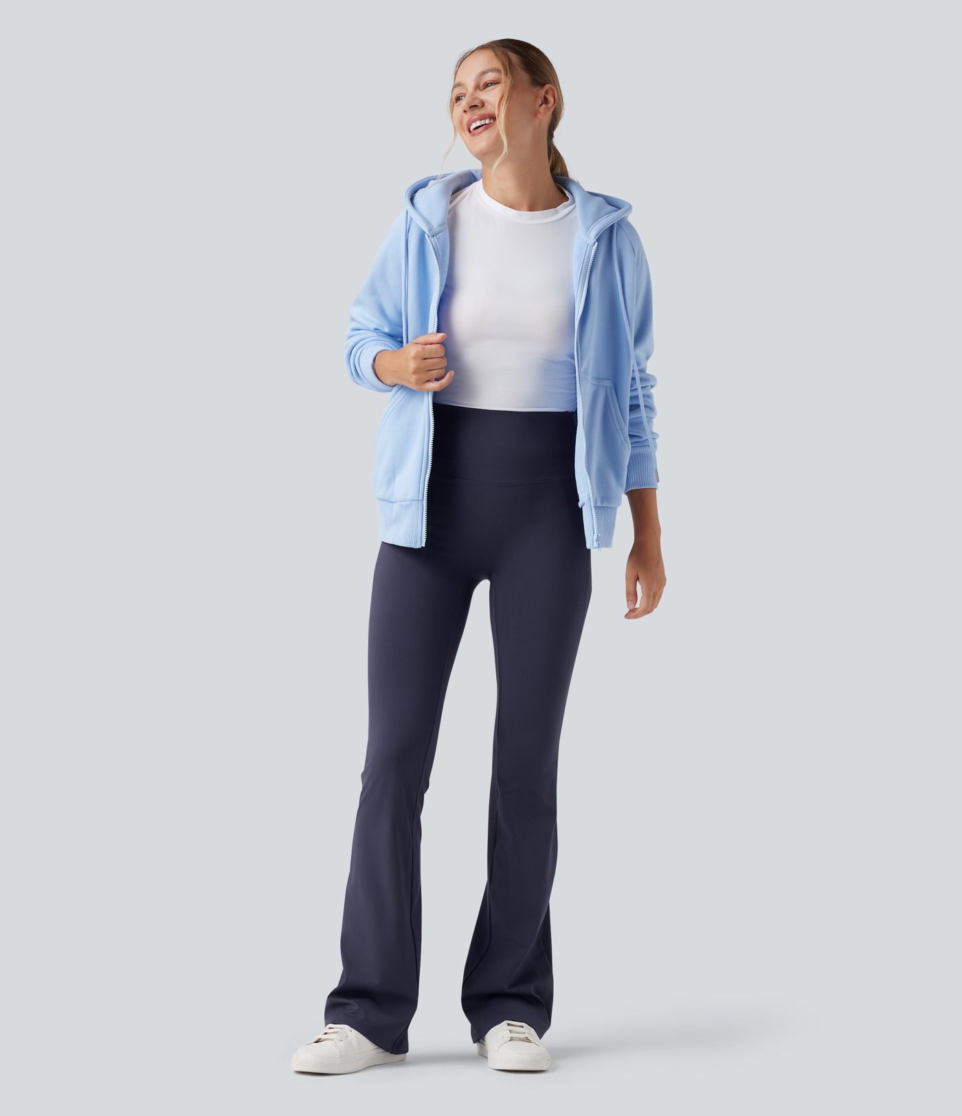 Patitoff™ 2.0 Pantalon casual évasé taille haute gainant anti-poils d'animaux avec poches
