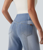 Jean bootcut Halara Flex™ décontracté ventre plat, taille haute, croisé, à empiècements, à poches