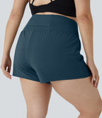 Short 8,8cm Sport Grande Taille 2 en 1 avec Poches Arrière et Poches Latérales Cachées